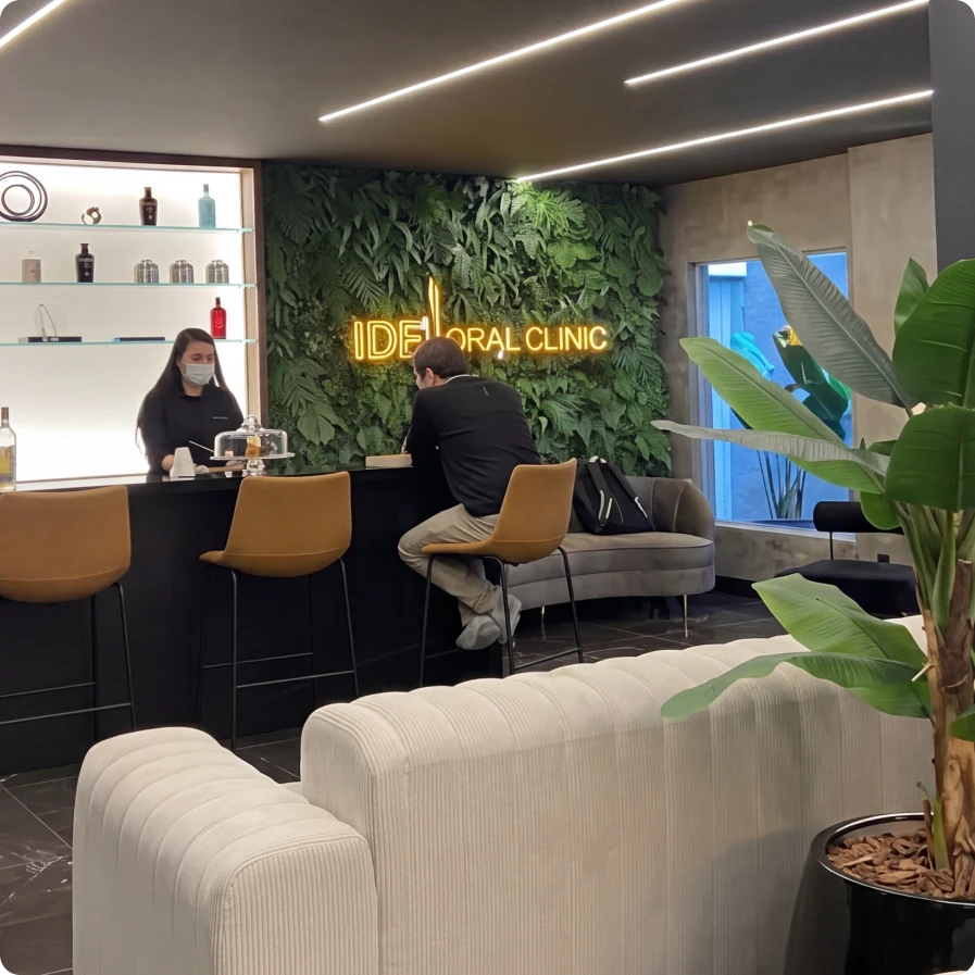 Reception at IDF Oral Clinic, in Jardins, São Paulo